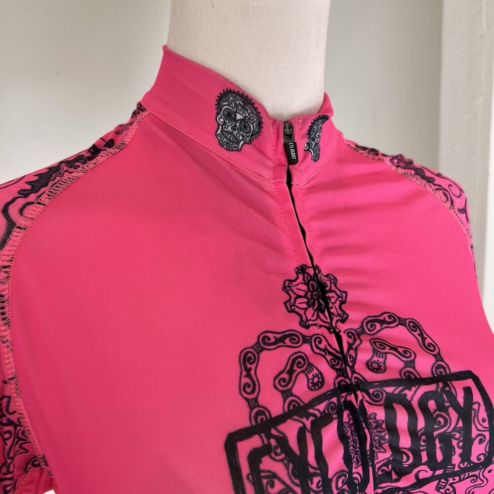 Cycology Day of the Living Cycling Jersey Women’s Medium Short Sleeve SPF 50 - Picture 3 of 5